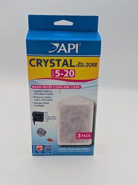 API - Aquarium Power Filter Cartridges Size 5-20 Crystal Bio-Chem Zorb 3 Pack